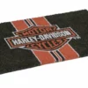 Evergreen Harley-Davidson® Entry Mat 30 X 18 Inches, Bar & Shield Logo W/ Orange Stripe HDX-99216