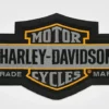 Symbol Arts Harley-Davidson® Elongated Grey Bar & Shield Patch, Medium Decals & Patches