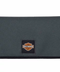 American Accessories Harley-Davidson® Men's Full Speed Bar & Shield Grey Polyester Trucker Wallet