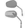 Drag Specialties® OEM-Style Teardrop Mirror Replacement Mirrors - Long Stem - Chrome, 0640-1309