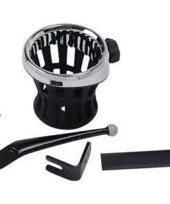Parts Unlimited Ciro® Chrome Passenger Drink Holder For '14 - '19 FLHT, 0636-0027 Cup Holders