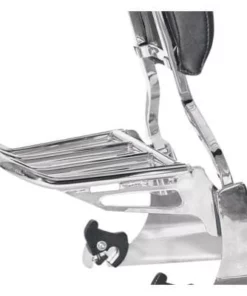Parts Unlimited Motherwell® 2-Up Backrest Luggage Rack - Chrome, 1510-0096 Seats