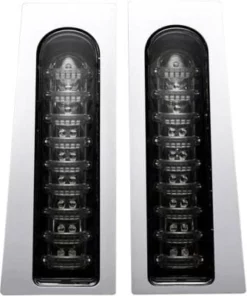 LED Lighting Custom Dynamics® Saddlebag Lights Chrome/Smoke ProBEAM Fillerz, 2040-2159