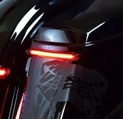 Parts Unlimited Ciro® Bag Blades Smoke/Red LED Lights, 40062