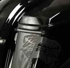 Parts Unlimited Ciro® Bag Blades Smoke/Red LED Lights, 40062