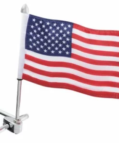 Parts Unlimited Show Chrome® Flag Pole W/Flag, 0521-1581