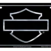Chroma Auto & Garage Harley-Davidson® Silver Silhouette Bar & Shield Front License Plate, CG2103
