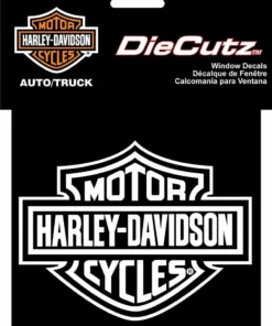 Chroma Harley-Davidson® White Bar & Shield Die Cut Decal, CG3614