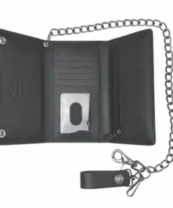 Leather Source Accessory Harley-Davidson® Men's Medallion Tall Biker Wallet W/Chain