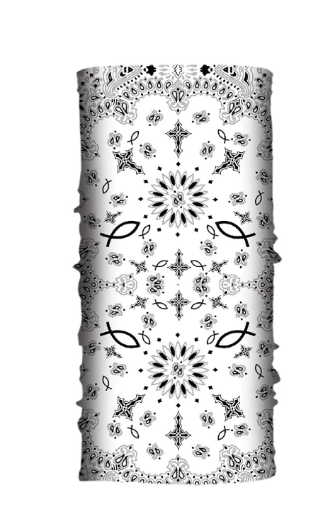 Accessories Hair Glove® White Paisley Faith Light Weight EZ Tube Multifunctional Facemask/Headwrap, 54026 3 Accessories Hair Glove® White Paisley Faith Light Weight EZ Tube Multifunctional Facemask/Headwrap, 54026