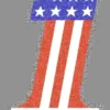 Chroma Decals & Patches Harley-Davidson® Number 1 Patriotic H-D Bling Glitter Decal CG43001
