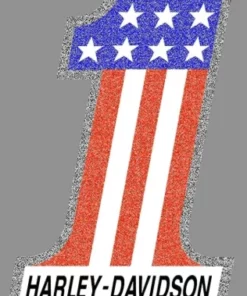 Chroma Decals & Patches Harley-Davidson® Number 1 Patriotic H-D Bling Glitter Decal CG43001