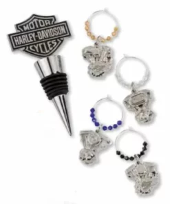 Ace Branded Harley-Davidson® Bar & Shield Engine Wine Set, HDX-98514