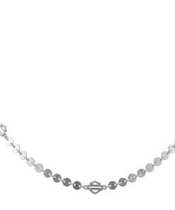 MOD Jewelry Harley-Davidson® Women's Small Disc Bar & Shield Chain Necklace, HDN0474