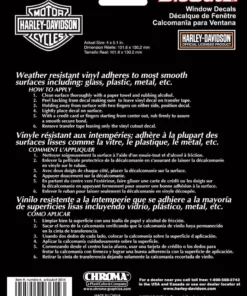 Chroma Harley-Davidson® White Bar & Shield Die Cut Decal, CG3614