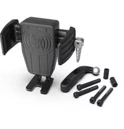 Parts Unlimited Phone Holders Ciro® Cybercharger™ Phone Holder W/ 15W Wireless Fast Charger & Perch Mount, 0636-0179