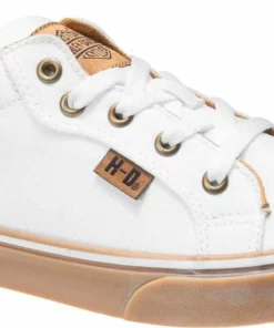 Wolverine Harley-Davidson® Women's Torland White Canvas Sneakers D84435 Footwear