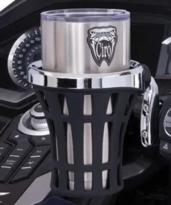 Parts Unlimited Cup Holders Ciro® Big Ass® Chrome Drink Cup Holder, Perch Mount, 0636-0134