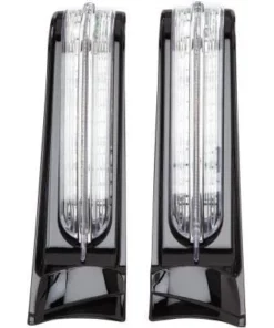 Parts Unlimited Ciro® Saddlebag Accent Lights LED Black FL 14-19 Filler Panel Accent Lights, 2040-1822