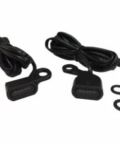 LED Lighting Drag Specialties® LED Handlebar Marker Lights - Black/Smoke, 2040-2135