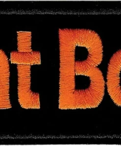 Global Products Harley-Davidson® FatBoy Emblem, Small Size Patch, Black & Orange EMB066643 Decals & Patches