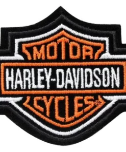Global Products Harley-Davidson® Orange Bar & Shield Patch, Small, EMB302382