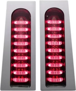 LED Lighting Custom Dynamics® Saddlebag Lights Chrome/Smoke ProBEAM Fillerz, 2040-2159