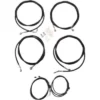 Parts Unlimited Components LA Choppers® Complete Black Vinyl Braided Handlebar Cable/Brake Line Kit, 0662-0559
