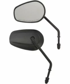 Drag Specialties® OEM-Style Black Teardrop Mirror Replacement Mirrors, 0640-1310