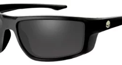 Wiley X Sunglasses & Goggles Harley-Davidson® Mens HD Chain Asphalt Sunglasses, Smoke Grey Lens HACHN01