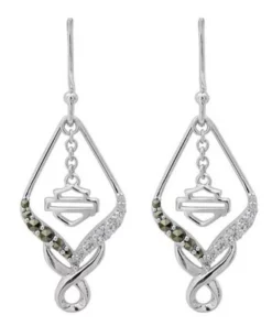 MOD Harley-Davidson® Salt & Pepper Twist Drop Earrings, HDE0471