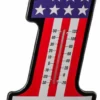 Ace Branded Harley-Davidson® #1 RWB Racing Custom Shaped Logo Durable Metal Thermometer Home