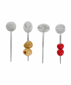 Ace Branded Harley-Davidson® Stainless Cocktail Picks, 4-Piece Set, 4 Designs HDL-18545 Home