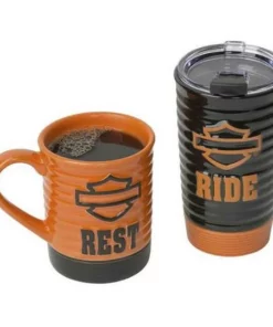 Ace Branded Harley-Davidson® Ride & Rest Ceramic Coffee Mug Set, HDL-18611