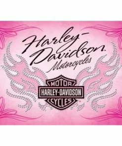 Ace Branded Greeting Cards Harley-Davidson® Pink Bar & Shield Flames Birthday Greeting Card, HDL-20007