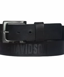 American Accessories Men's Belts & Buckles Harley-Davidson® Men's Vintage Race H-D Name Black Leather Belt