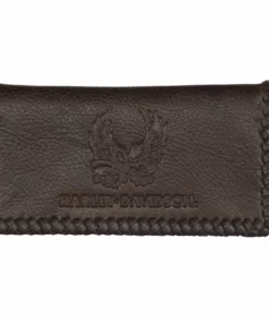 Leather Source Accessory Harley-Davidson® Men's Ride Free Eagle Brown Leather Wallet, Brown Or Black