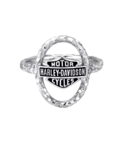 MOD Harley-Davidson® Women's Hammered W/ Bar & Shield Ring HDR0478