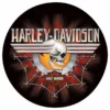 Ande Rooney Harley Davidson® Round Gearhead Skull Embossed Tin Sign, 2010471 1 Ande Rooney Harley Davidson® Round Gearhead Skull Embossed Tin Sign, 2010471