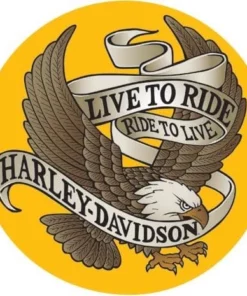 Ande Rooney Harley-Davidson® Live To Ride Eagle Round Magnet 2010232