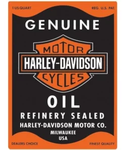 Ande Rooney Home Harley Davidson® Oil Can Rectangle Embossed Tin Sign 2010631
