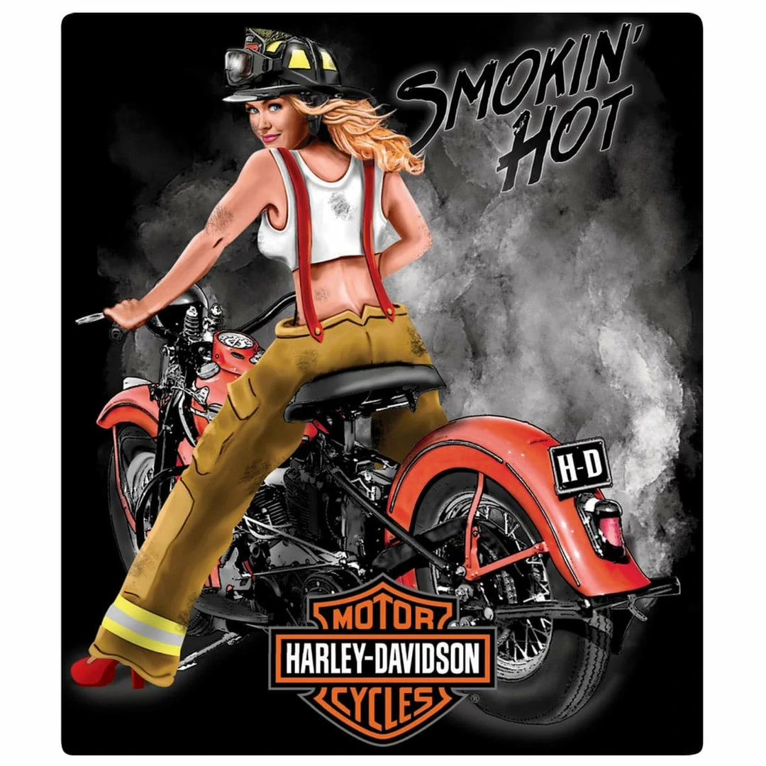 Ande Rooney Harley Davidson® Dealer Exclusive Smokin' Hot Embossed Tin Sign, 2010951 Home 3 Ande Rooney Harley Davidson® Dealer Exclusive Smokin' Hot Embossed Tin Sign, 2010951 Home