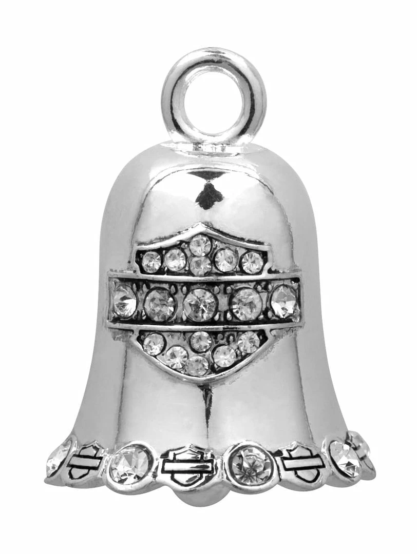 MOD Ride Bells Harley-Davidson® White Crystal Bar & Shield Ride Bell HRB016 3 MOD Ride Bells Harley-Davidson® White Crystal Bar & Shield Ride Bell HRB016