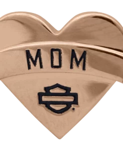 MOD Harley-Davidson® Women's Stainless Steel Gold Tone 'Mom' Heart Rally Charm HSC0109 Jewelry