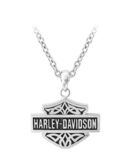 MOD Jewelry & Watches Harley-Davidson® Men's Celtic Enamel Bar & Shield Necklace