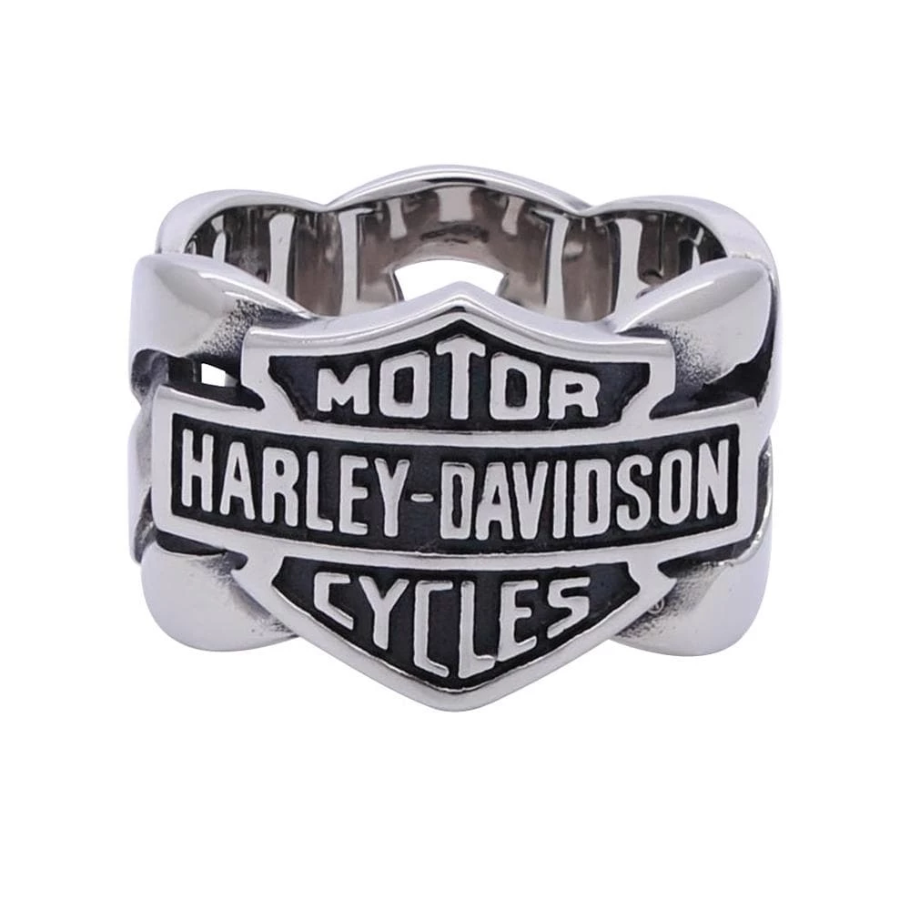 MOD Harley-Davidson® Men's Stainless Steel Bar & Shield Steel Chain Ring HSR0029 Jewelry & Watches 3 MOD Harley-Davidson® Men's Stainless Steel Bar & Shield Steel Chain Ring HSR0029 Jewelry & Watches