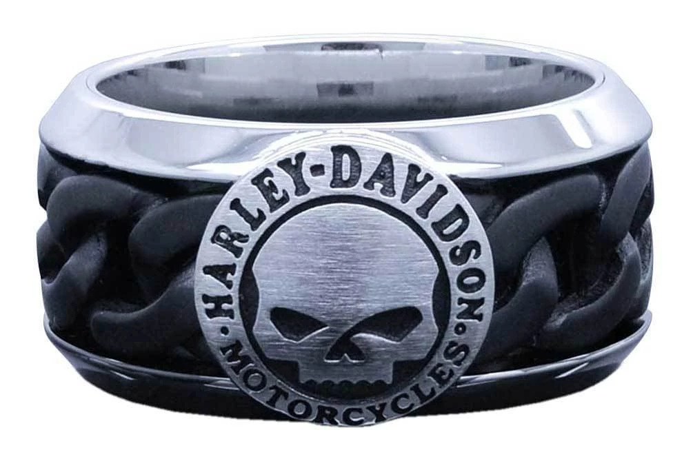 MOD Harley-Davidson® Men's Black Steel Chain Willie G Skull Ring HSR0030 Jewelry & Watches 3 MOD Harley-Davidson® Men's Black Steel Chain Willie G Skull Ring HSR0030 Jewelry & Watches
