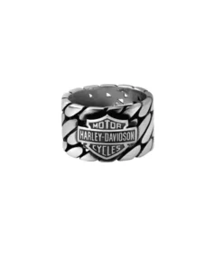 MOD Harley-Davidson® Men's Bar & Shield Stainless Steel Thread Ring HSR0071 Jewelry & Watches