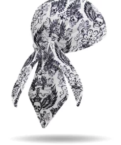 TAW Gear® White Winged Skull Head Wrap HW2814-S