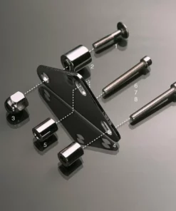 Kurzer Kaddy Kruzer Kaddy® 600 Leather & Chrome Perch Mount, KK600 Cup Holders